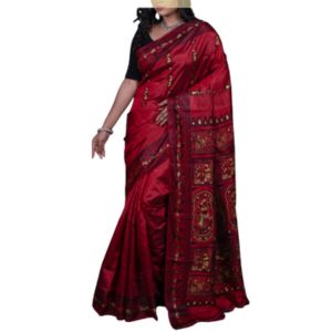 Maroon Baluchuri Silk